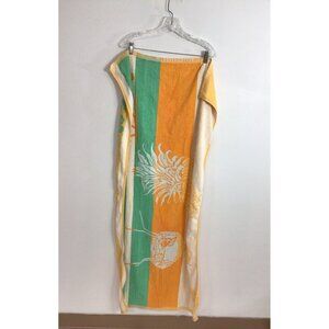 Vintage Beach Towel Pineapple Tropical Drinks Reversible